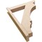 Ekena Millwork 6-in W x 30-in D x 42-in H Balboa Slat Rough Cedar Woodgrain TimberThane Outlooker, Primed Tan OUTUR060X30X42BOA24RCPR - alternate 5